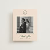 "Scripted" - Wedding Thank You Postcards in Emerald by Creo Study - Front