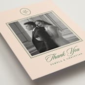 "Scripted" - Wedding Thank You Postcards in Emerald by Creo Study - Detail