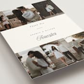 "Beautiful Day" - Wedding Thank You Postcards in Graphite by Leah Bisch - Detail