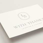 "Leighton" - Wedding Thank You Postcards in Lakeshore Blue by Jennifer Postorino - Detail