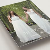 "Modern Romance" - Wedding Thank You Postcards in Obsidian by Jennifer Postorino - Detail
