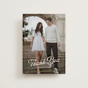 "Victorian Chic" - Wedding Thank You Postcards in Garnet by Morgan Kendall - Front