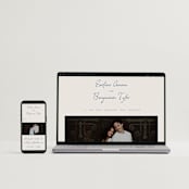 "Pavilion" - Wedding Thank You Postcards in Navy by Petra Kern - FREE Wedding Website