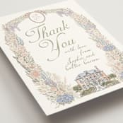 "Charlotte" - Wedding Thank You Postcards in Petal by Jenna Holcomb - Detail