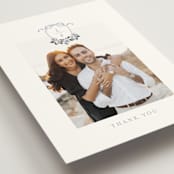 "Be With You" - Wedding Thank You Postcards in French by Design Lotus - Detail