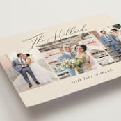 "Love Story" - Wedding Thank You Postcards in Mocha by Jennifer Postorino - Detail