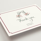 "Holidays ink doodles" - Wedding Thank You Postcards in Enchanted Holiday by Cass Loh - Detail