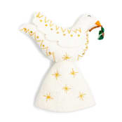 "Felt Dove Tree Topper" - Tree Toppers in white by Global Goods Partners
