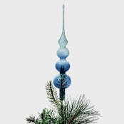 "Glass bubble tree topper, navy and grey" - Tree Toppers in blue by Joanna Buchanan