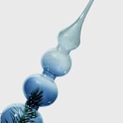 "Glass bubble tree topper, navy and grey" - Tree Toppers in blue by Joanna Buchanan