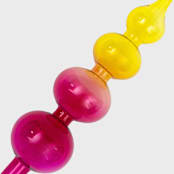 "Glass bubble ombre tree topper, pink and citrine" - Tree Toppers in multicolor by Joanna Buchanan