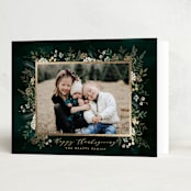 "Classic Greenery" - Thanksgiving Cards in Juniper by Susan Moyal - Folded Card