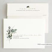 "Classic Greenery" - Thanksgiving Cards in Juniper by Susan Moyal - FREE Recipient Addressing
