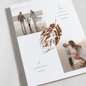 "Falling" - Thanksgiving Cards in Vanilla by Susan Zinader - Detail