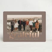 "Ever Grateful" - Thanksgiving Cards in Warm Pine by AK Graphics - Front