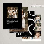 "Grateful Grid" - Thanksgiving Cards in Coal by Blustery August - Back of Card Options