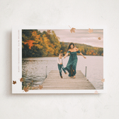 "Autumnal Leaves" - Thanksgiving Cards in Snow by Jenna Holcomb - Front