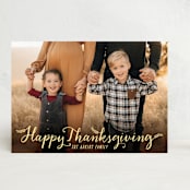 "Happy Thanksgiving" - Thanksgiving Cards in Lemon by Hooray Creative - Front