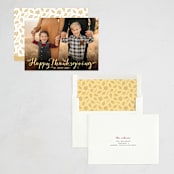"Happy Thanksgiving" - Thanksgiving Cards in Lemon by Hooray Creative - Assembled