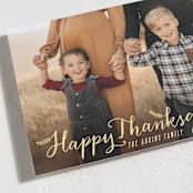 "Happy Thanksgiving" - Thanksgiving Cards in Lemon by Hooray Creative - Detail