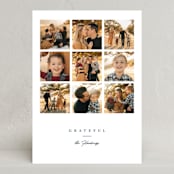 "Grateful Grid" - Thanksgiving Cards in Navy by Erin L. Wilson - Front