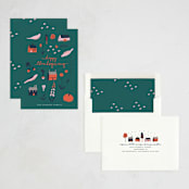 "Fall Harvest" - Thanksgiving Cards in Deep Pine by Eve Schultz - Assembled