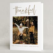 "We Are Thankful" - Thanksgiving Cards in Acorn by Susan Asbill - Folded Card