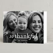 "Emphasized Thanks" - Thanksgiving Cards in Snow by Kimberly FitzSimons - Folded Card