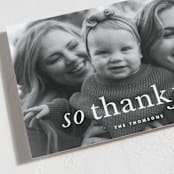 "Emphasized Thanks" - Thanksgiving Cards in Snow by Kimberly FitzSimons - Detail