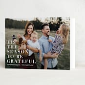 "to be grateful" - Thanksgiving Cards in Snow by Angela Marzuki - Folded Card