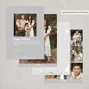 "Mod Collage" - Thanksgiving Cards in Snow by Nicoletta Savod - Back of Card Options