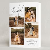 "Mod Collage" - Thanksgiving Cards in Snow by Nicoletta Savod - Folded Card