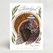 "Thankful Turkey" - Thanksgiving Cards in Grass by Grae - Front