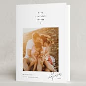 "Grateful Hearts" - Thanksgiving Cards in Ink by Blustery August - Folded Card