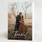 "Scripty Merry Christmas" - Thanksgiving Cards in Cloud by Kristen Magee - Folded Card