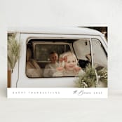 "Minimal Edge" - Thanksgiving Cards in Cloud by Nicole Walsh - Front
