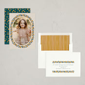 "Stamped Blooms" - Thanksgiving Cards in Golden by Amy Kross - Assembled