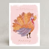 "Gobble Gobble Gobble" - Thanksgiving Cards in Flamingo by Jackie Crawford - Front