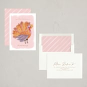 "Gobble Gobble Gobble" - Thanksgiving Cards in Flamingo by Jackie Crawford - Assembled