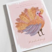 "Gobble Gobble Gobble" - Thanksgiving Cards in Flamingo by Jackie Crawford - Detail