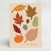 "Fall shapes" - Thanksgiving Cards in Fall Leaf by Creo Study - Front