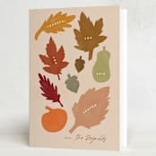 "Fall shapes" - Thanksgiving Cards in Fall Leaf by Creo Study - Folded Card