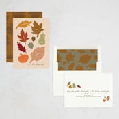 "Fall shapes" - Thanksgiving Cards in Fall Leaf by Creo Study - Assembled