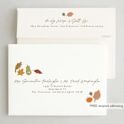 "Fall shapes" - Thanksgiving Cards in Fall Leaf by Creo Study - FREE Recipient Addressing