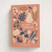 "Autumn gathering" - Thanksgiving Cards in Pumpkin by Leia Matt - Folded Card