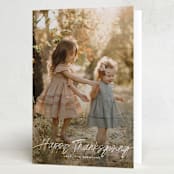 "Faubourg" - Thanksgiving Cards in Snow by Leia Matt - Folded Card