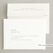 "Statement" - Thanksgiving Cards in Cream by Ellen Schlegelmilch - FREE Recipient Addressing
