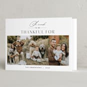 "So Thankful Trio" - Thanksgiving Cards in Snow by Nicoletta Savod - Folded Card