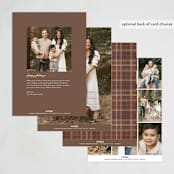 "Stamped Burlap Thanksgiving Collage" - Thanksgiving Cards in Nutmeg by Kamala Nahas - Back of Card Options