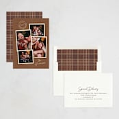 "Stamped Burlap Thanksgiving Collage" - Thanksgiving Cards in Nutmeg by Kamala Nahas - Assembled